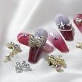 Eisoary 10Pcs Sparkling Rhinestone Nail Charms Threedimensional