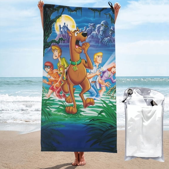 Scooby Doo Beach Towels, Print Quick Dry Lightweight Absorbent Bath Towels, Ultra Soft Microfiber Swim Towel for Travel Beach Gym Camping Yoga Picnics Pool 27.5"X55"