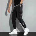 thumbnail image 4 of Pantalones casuales para hombre y mujer, ropa de calle clásica, cintas Harem, pantalones de Jogging, ajustados con pantalones Cargo múltiples bolsillos, Primavera, 4 of 4