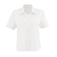 thumbnail image 1 of Blusa Camisera George para Mujer, Manga Corta y Botones Al Frente Blanco Talla m, 1 of 4