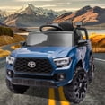 thumbnail image 6 of Licensed Toyota Tacoma Truck Ride on Car, 12volts 3mph Battery Electric Toy Car Jeep for Kids 3-6 Years, Blue, 6 of 14