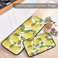 thumbnail image 5 of Lemons Green Leaves Kitchen Rugs and Mats Set 2 Piece Non Slip Washable Runner Rug Set of 2 for Floor Home Kitchen Laundry Decorative, 5 of 5
