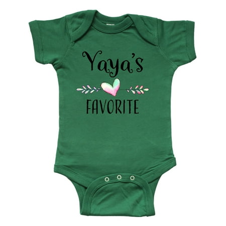 

Inktastic Yaya s Favorite- Heart Grandchild Gift Baby Boy or Baby Girl Bodysuit