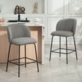 thumbnail image 2 of HOMCOM 27" Counter Height Modern Bar Stools Set of 2 with Back, Dark Grey, 2 of 10