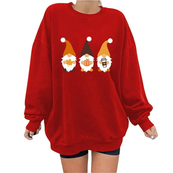 WXLWZYWL Trendy Sweatshirts For Women 2023 Women'S Printed Loose Long Sleeve Blouse Round Neck Casual Pullover Tops sweatshirtshirt