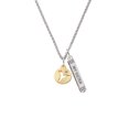 thumbnail image 2 of Delight Jewelry Goldtone Hummingbird Disc Silvertone Always My Sister Bar Charm Necklace, 23", 2 of 4