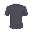 thumbnail image 4 of Blmnix Summer Womens Tops Short Sleeve Solid Basic Crew Neck Ribbed T-Shirts Casual Shirts, 4 of 5