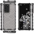 thumbnail image 4 of Funda protectora de PC y TPU a prueba de golpes con diseño de panal para Samsung Galaxy S21 Ultra 5g (blanca), 4 of 5
