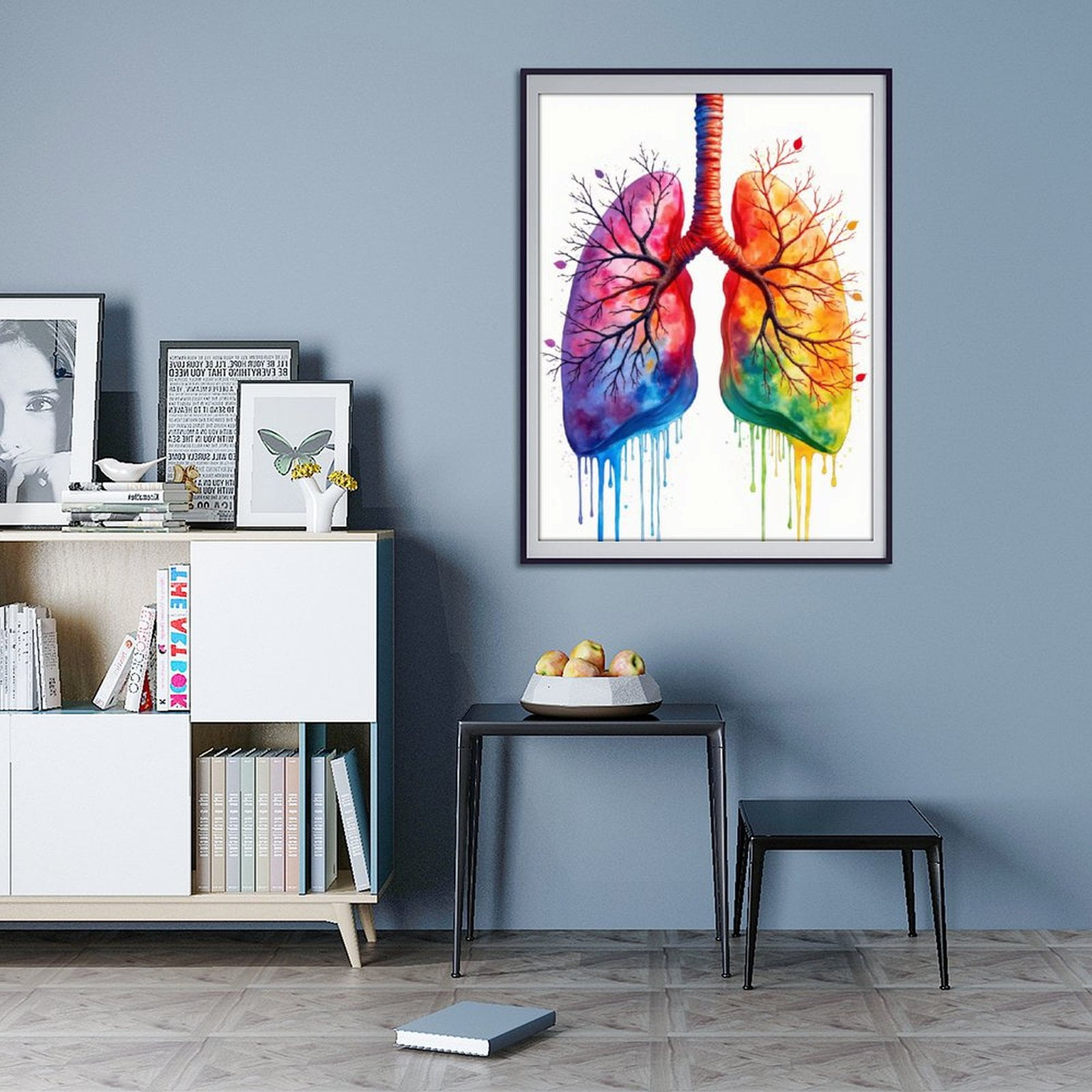 Diamond Art Kit for Adults, Colorful Abstract Lung Art Diamond Painting for Adults Beginners, 5D DIY Diamond Art Painting Kits, Colorful Diamond Painting Craft for Home Decor 12x16
