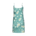 thumbnail image 4 of HKEJIAOI Robes Décontractées en Solde Robe Florale pour Femmes Robe Imprimée à Bretelles Col Rond Bleu Clair, 4 of 5