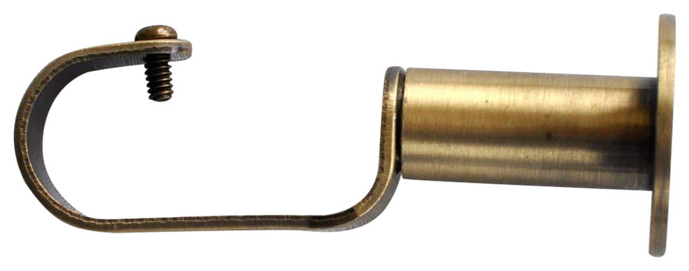 Urbanest Zinc Steel Adjustable Bracket 1" Rod, Antique Brass, Set of 2