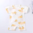 thumbnail image 2 of IROINNID Clearance Cotton Neutral Onesies Newborn Baby Girls Boys Bodysuit Summer Short Sleeve One-piece Cartoon Romper Jumpsuit,White, 2 of 3