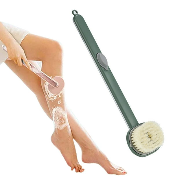 Cepillo De Baño Líquido Con Mango Largo, Cepillo De Baño Con Parte Trasera Desmontable, Cepillo De Baño Dispensador De Jabón Exfoliante
