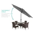 thumbnail image 3 of Best Choice Products 10ft Outdoor Steel Market Patio Umbrella w/ Crank, Tilt Push Button, 6 Ribs - Gray, 3 of 8