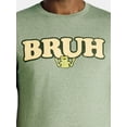 thumbnail image 4 of Humor Men's and Big Men's Bruh Frog Graphic Tee with Short Sleeves, Sizes S-3XL, 4 of 5
