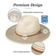 thumbnail image 4 of Sombrero Wallaroo Kristy Fedora UPF 50+ para mujer, color marfil/piedra, 4 of 9