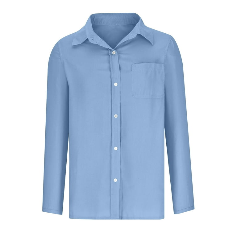 Sexy Solid Color Buttons Turndown Collar Blouses