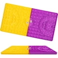thumbnail image 1 of Cancha de baloncesto Pop Fidget Toy HUOGUO, tamaño grande, color amarillo y morado, 1 of 5