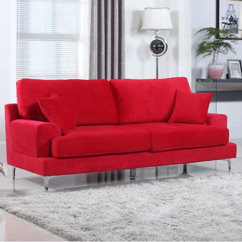 Madison Home USA Ultra Modern Plush Velvet Living Room Sofa - Walmart.com