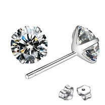 KDSJSXW Earrings for Women Classic Sterling Silver Stud Earrings, Hypoallergenic Earrings Gold Pearl Earrings Earrings Gold Studs Earrings for Women(white,4)