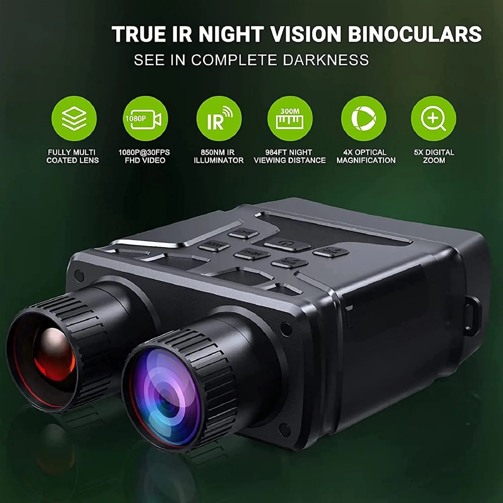 1080p FHD Digital Binoculars,Night Vision Goggles Day & Night Observation Telescopes Outdoor Travel Camping Surveillance