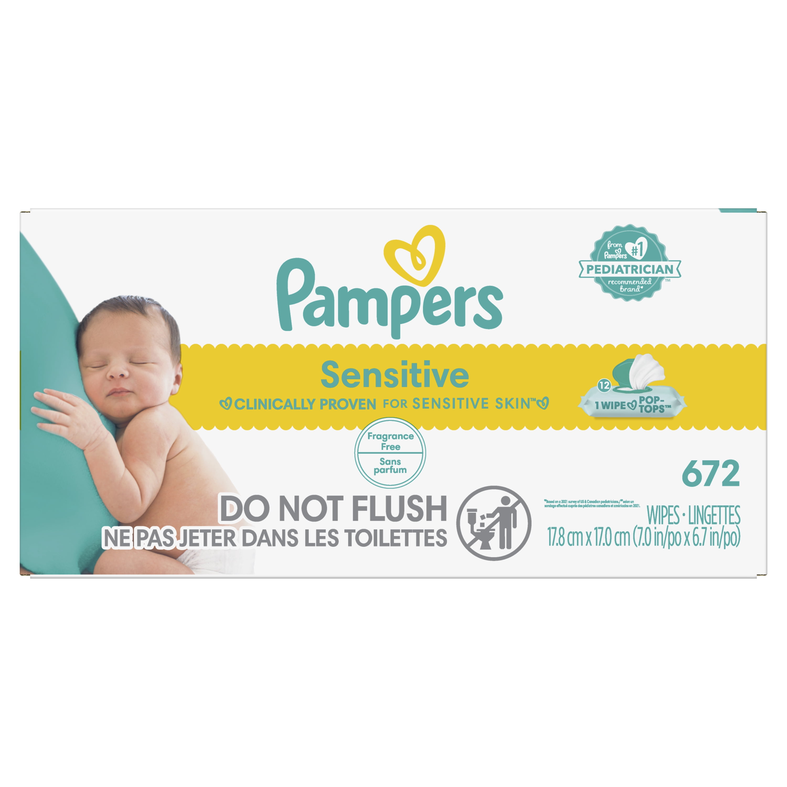 Pampers Sensitive Baby Wipes (Choose Your Count) - 2