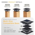thumbnail image 5 of PASAMIC Solar Post Cap Lights 4 Pack, Solar Post Lights Outdoor Waterproof with 2 Color Modes, IP44 Deck Solar Powered for 4x4, 5x5, 6x6 Vinyl/Wooden Posts, Decorate Deck, Patio, Porch, Fence, 5 of 7