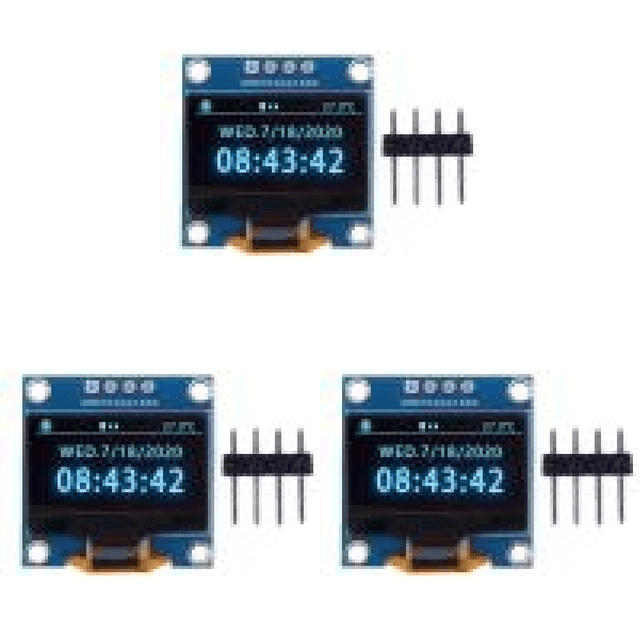 Módulo OLED 0 96 Pulgadas 4 Pines IIC 128x64 SSD1315 Unidad para (Dislay) Azul
