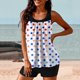 thumbnail image 4 of Trajes de baño para mujer Traje de baño conservador de cintura alta de dos piezas con estampado del Día de la Independencia de moda Trajes de baño para mujer Trajes de baño para mujer Trajes de baño d, 4 of 5