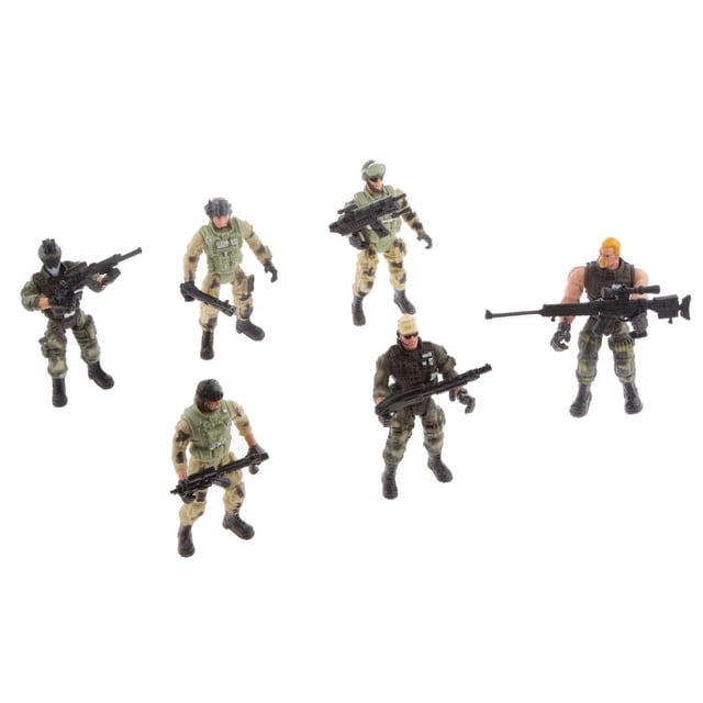 Adornos de Decoración de Juguete Creativo para para 6 de Policía Masculinos con CUTICAT juguetes de figuras de acción militar para niños