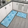 thumbnail image 2 of Blue Dog Paw Footprint Kitchen Rugs Sets Of 2,Anti Fatigue Kitchen Mat Rugs Non Slip Washable,Decorative Kitchen Floor Mats for Kitchen,Sink,Laundry,17"X30"+17"X47", 2 of 7