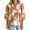 Brown, variant on Floral Print Women Casual Loose Peplum V-neck Flowy Blouse Tops
