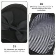 thumbnail image 3 of Women's Portable Folding Travel Slippers 24.5cm, Indoor Silent Sole Cotton Loafers, One Size Fits All, Black Comfort, 3 of 6
