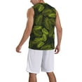 thumbnail image 2 of Sikiie Tropical Palm Leaves Fern Leaf Basketball Jersey Reversible Men's Mesh Athletic Sports Shirts Training Practice S-4XLX-Large, 2 of 6