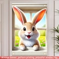 thumbnail image 4 of 1 PC, 2D Flat Banners window banner, brown-haired cute rabbit window pear-out pattern, 31.5 x 47.2 inches (80x120cm), fashionable 2D pattern, Easter spring holiday window banner, home kitchen window, 4 of 6