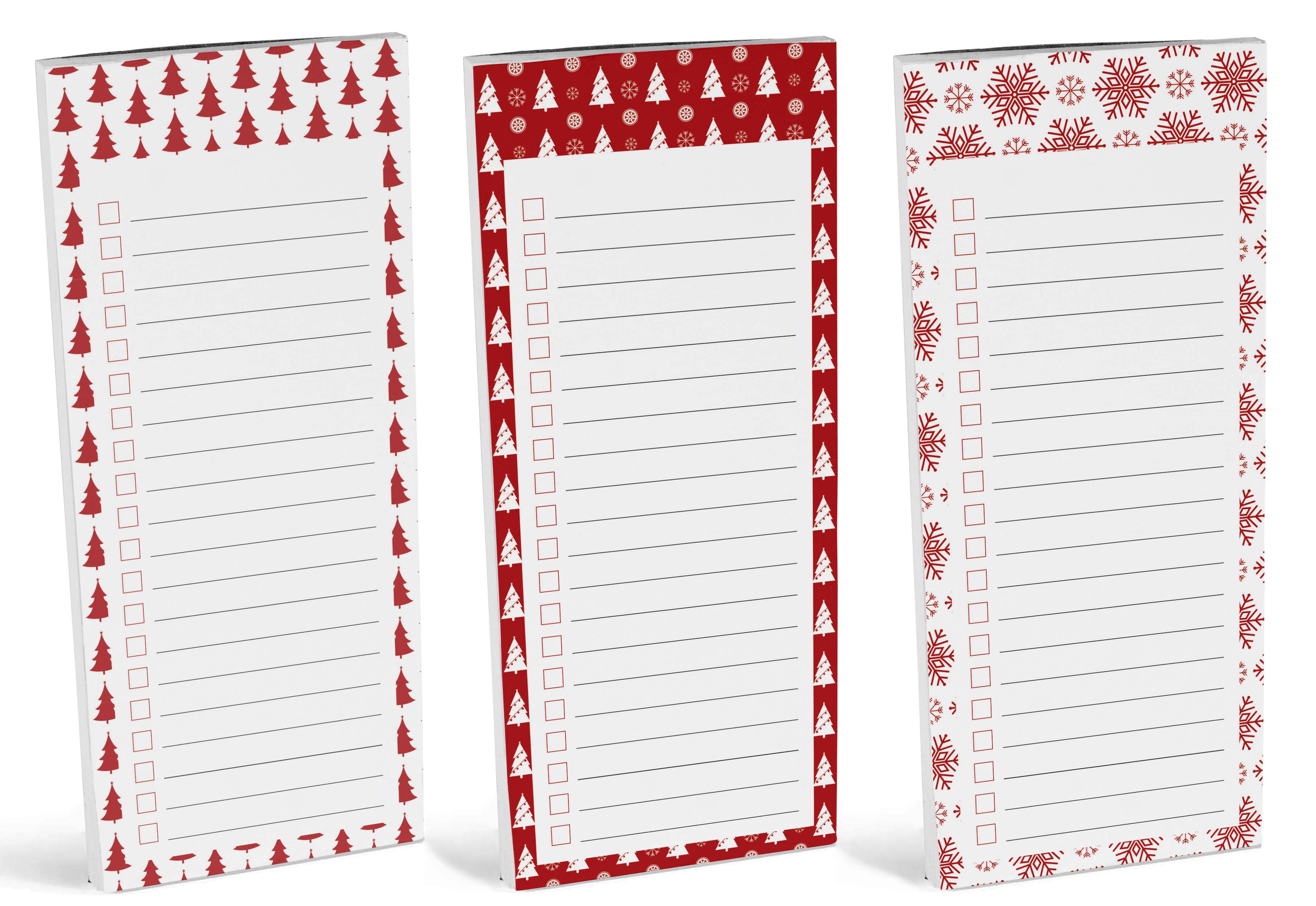 Inkdotpot Pack of 3 Magnetic Fridge To-Do List Notepads- Magnetic Memo Pads For Refrigerator-(50 Sheets Each)-S8