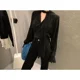 thumbnail image 1 of Camisetas de primavera 2024 con cuello en V, finas y sexys, con mangas abullonadas, elegantes, informales, holgadas, de color liso, 1 of 6