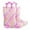 Colorful Stripe, variant on MOBYDICK Kids Toddler Light Up Rain Boots for Girls Waterproof Boots with Easy on Handles, Pink Purple, Size 10