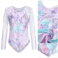 thumbnail image 2 of Ingzy Girls Gymnastics 3-Piece Leotard Set - Long Sleeve Sparkly Rhinestone Outfit with Shorts & Hairband | Ballet Dance Biketard Activewear for 5-12 Years, 2 of 9