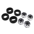thumbnail image 2 of 4pcs RC Vehicle Wheels Tires Rims Set 12mm Hex Rim 6017 1:10 RC for 1/10 On Road Car HPI HSP, 2 of 9