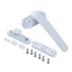 thumbnail image 5 of Manijas de ventana de aluminio con manija de cerradura Manija de puerta de repuesto Herrajes para ventanas Blanco Derecha, 5 of 7