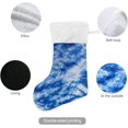 thumbnail image 3 of Beautiful Blue Tie Dye Christmas Stockings Christmas Presonalized Large Stocking Sock, Set of 1 Xmas Party Winter Decor Candy Bag Family Holiday Gift, 17.7 Inch, 3 of 7