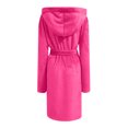 thumbnail image 4 of AOOCHASLIY Bath Robes for Women Clothes Winter Plush Robes Ladies Lengthened Shawl Bathrobe Long Sleeve Robe Hooded Coat, 4 of 4