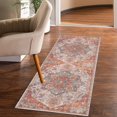 thumbnail image 6 of GLN Rugs Gordion - Indoor, Machine Washable Area Rug 2'6"x7' Cream/Terra Home Carpet, 6 of 7