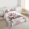 thumbnail image 3 of jejeloiu Chic Christmas Tree Bedding Comforter Set,Pink Cherry Blossom Twin Comforter Sets,Romantic Bow Knot Bedding Set For Princess,Super Cozy Room Decor Reversible,2 Pieces, 3 of 8