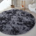 thumbnail image 2 of YouLoveIt Round Rug Home Decor Floor Rugs Circle Carpets Plush Shag Area Rugs Fluffy Circle Shaggy Area Rug Fuzzy Carpet Fluffy Circle Rug for Kids Room, Furry Carpet for Teen's Room, 2 of 8