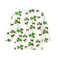 thumbnail image 4 of St Patrick's Day Shirt Kids Shamrock 3/4 Sleeve Clover Shirts Cute Irish Graphic Tops Casual Loose Fit Funny Tshirts,Mint Green 9-10 Years, 4 of 4