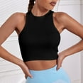 thumbnail image 4 of AherBiu Workout Tops for Women Cropped Ribbed Sports Bra Tank Top Sleeveless Athletic Cami Shirt, 4 of 7