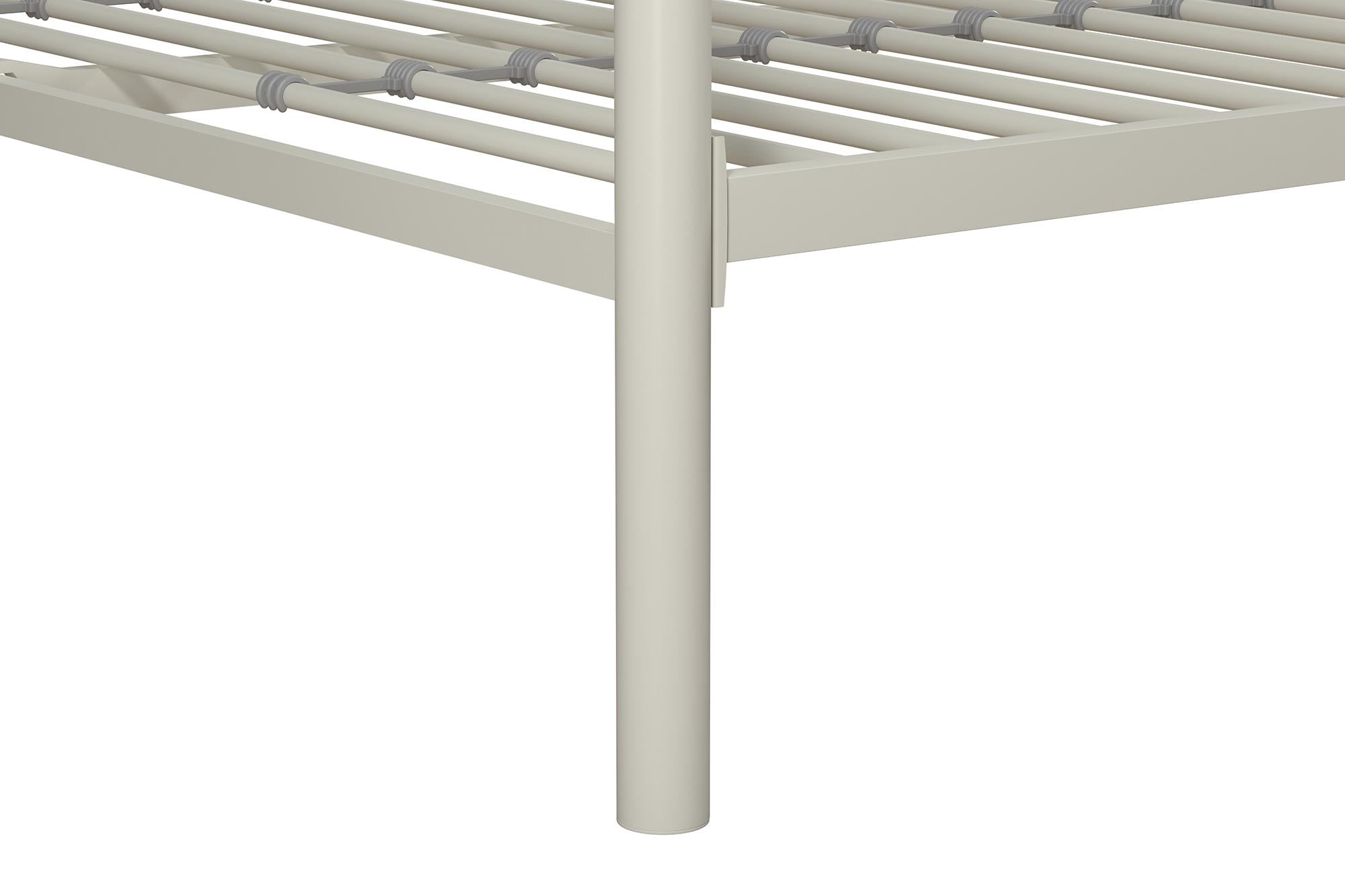 DHP Dusty Twin over Full Metal Bunk Bed with Secured Ladders, Off White