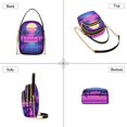 thumbnail image 3 of FORMRS Crossbody Bag for Women Quilted Travel Shoulder Cell Phone Purse with Chain Strap Handbag, Purple Digital Art, 3 of 7